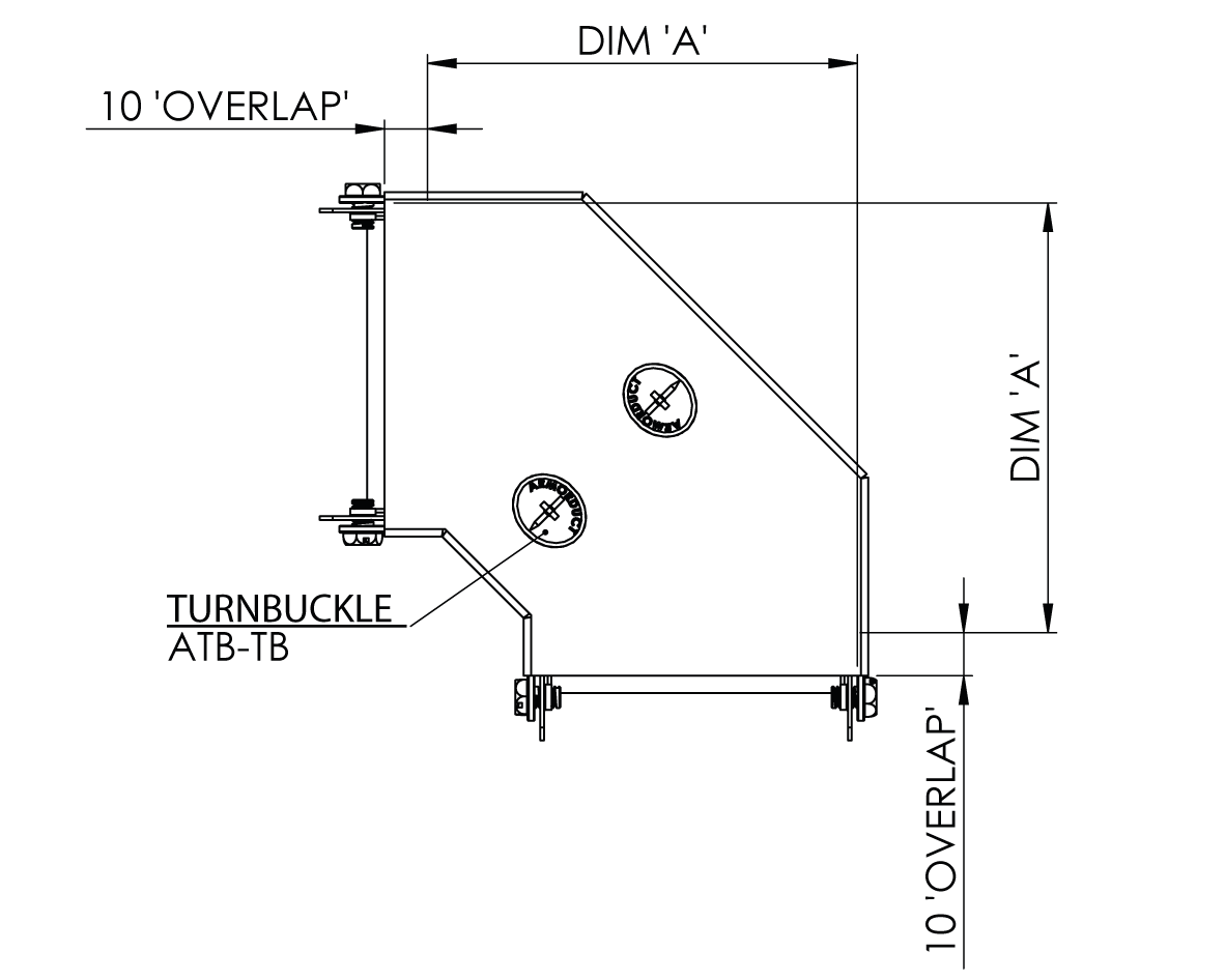 Gusset 90˚Bend Top Lid